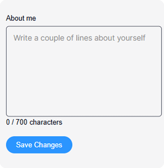 About me form